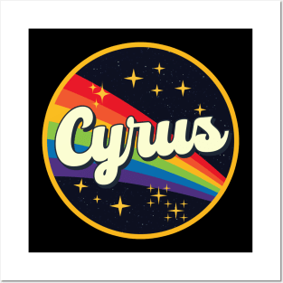 Cyrus // Rainbow In Space Vintage Style Posters and Art